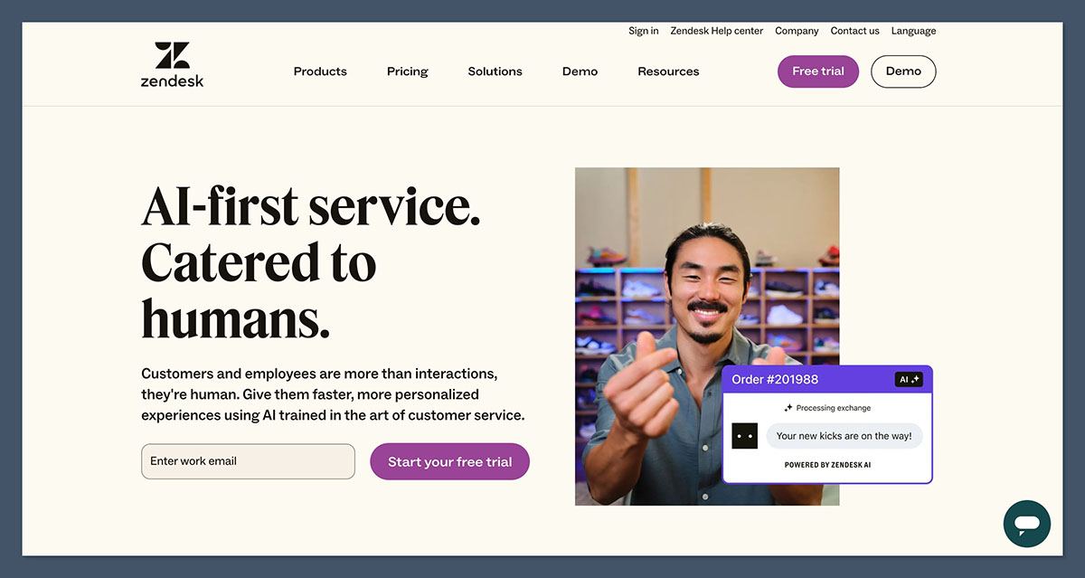 Zendesk Homepage