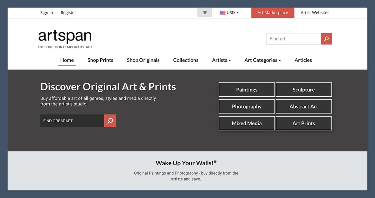 Artspan Homepage