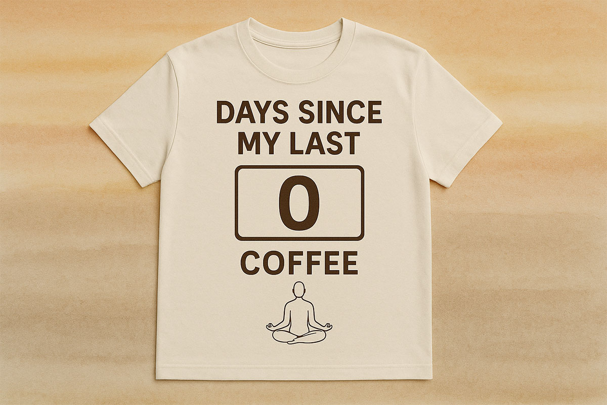 0 days since last coffee tshirt idea