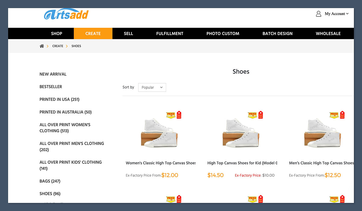 Artsadd Shoes