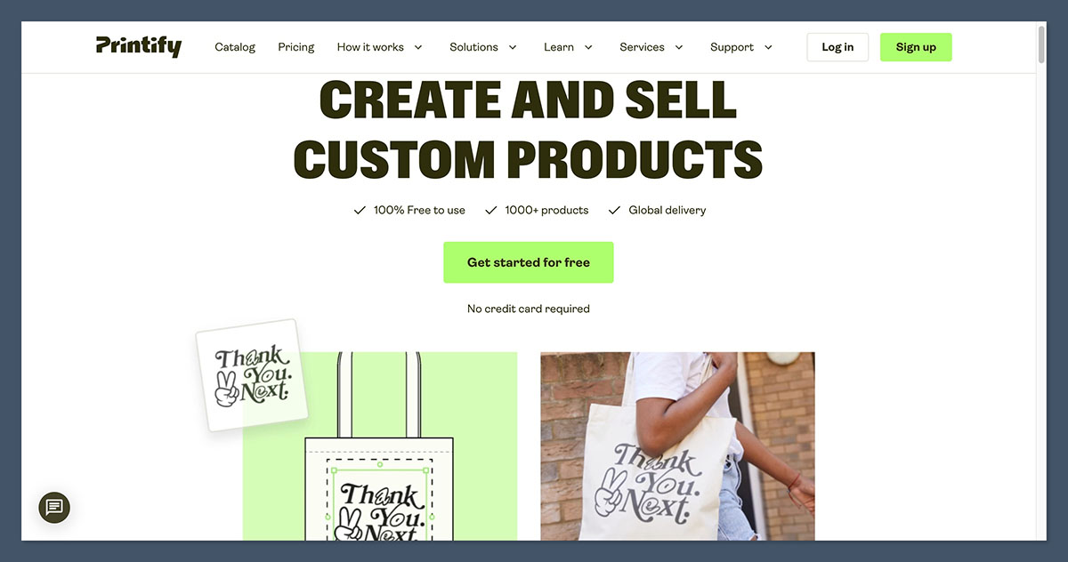 Printify Homepage