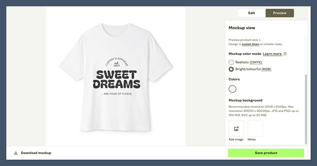 Printify mockup generator