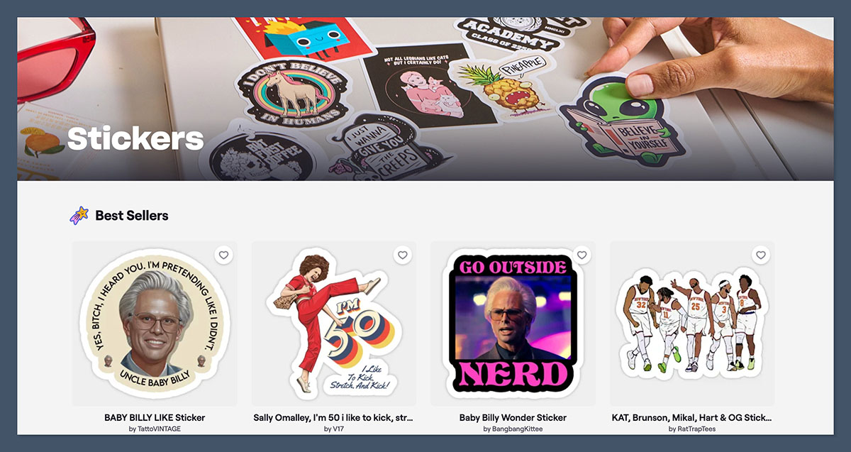 TeePublic Stickers