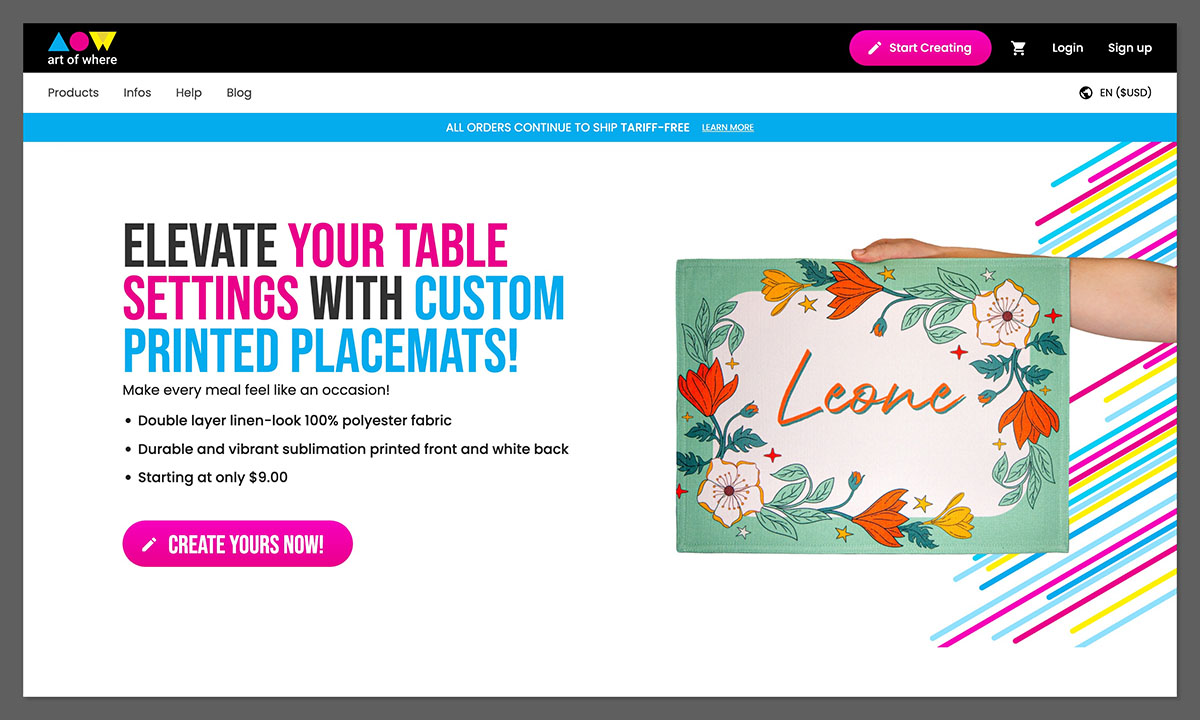 art of where homepage