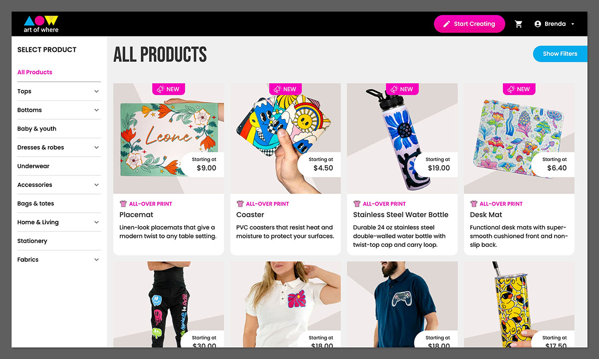 art of where products