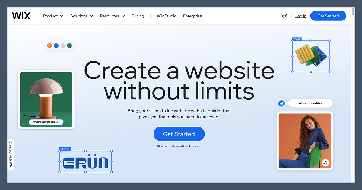 wix homepage