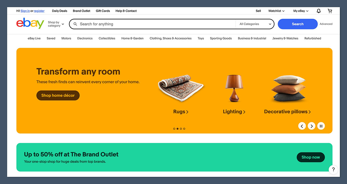 ebay homepage