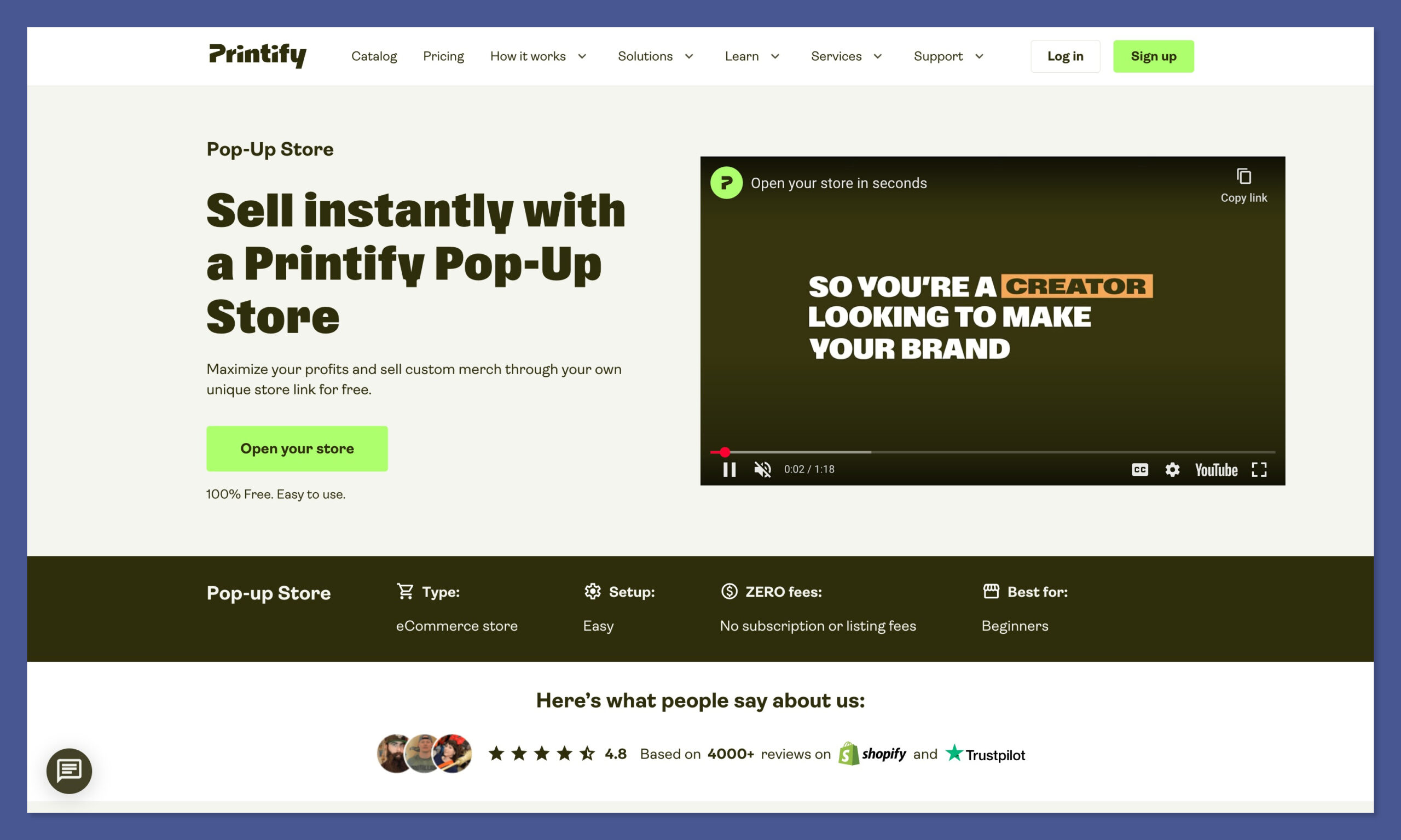 printify pop-up store