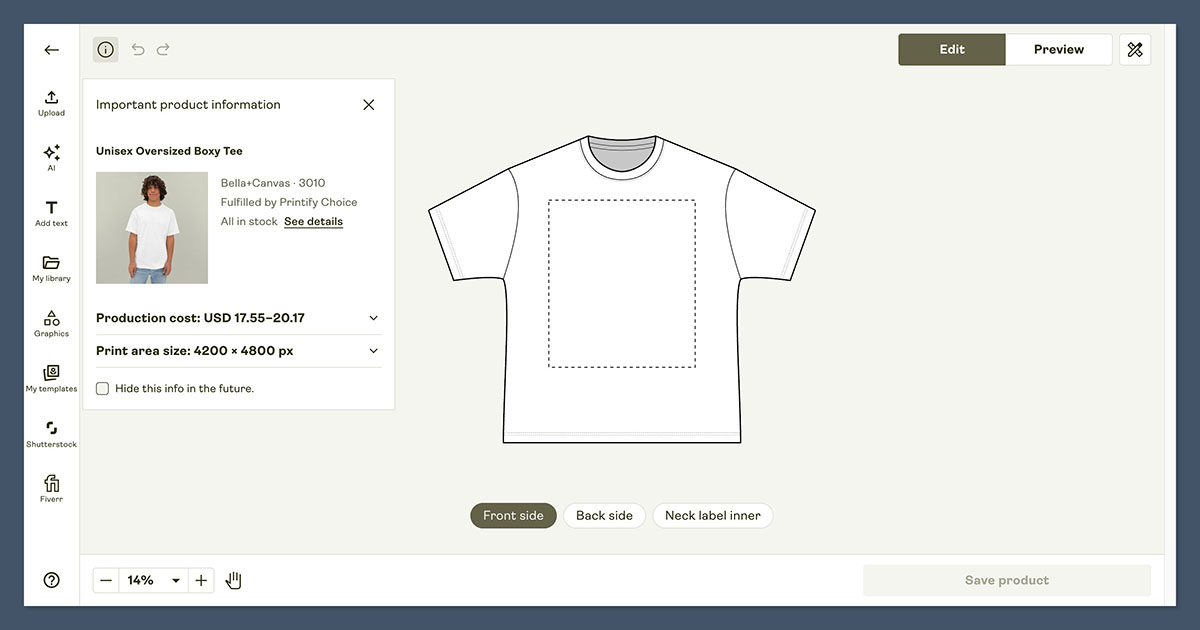 Printify Upload your design