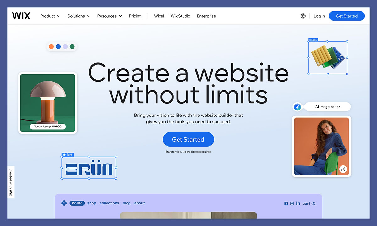 wix homepage
