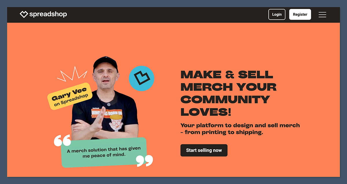 Spreadshop Homepage