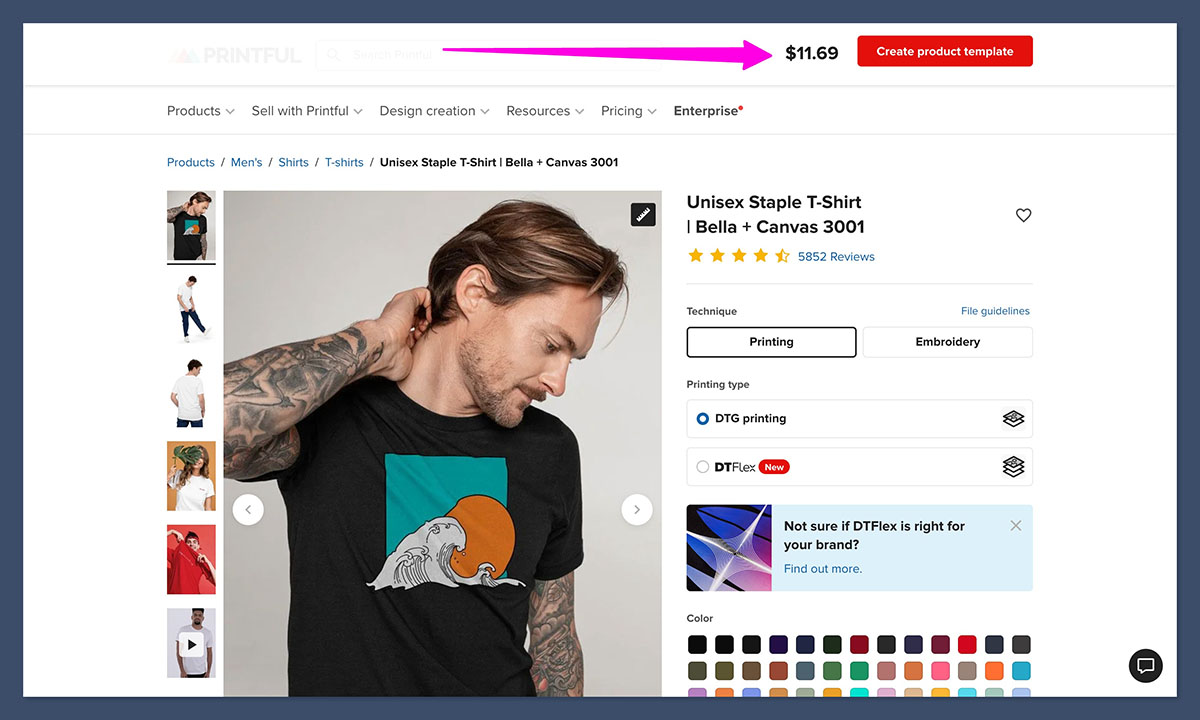 printful Bella+Canvas Supersoft T-Shirt