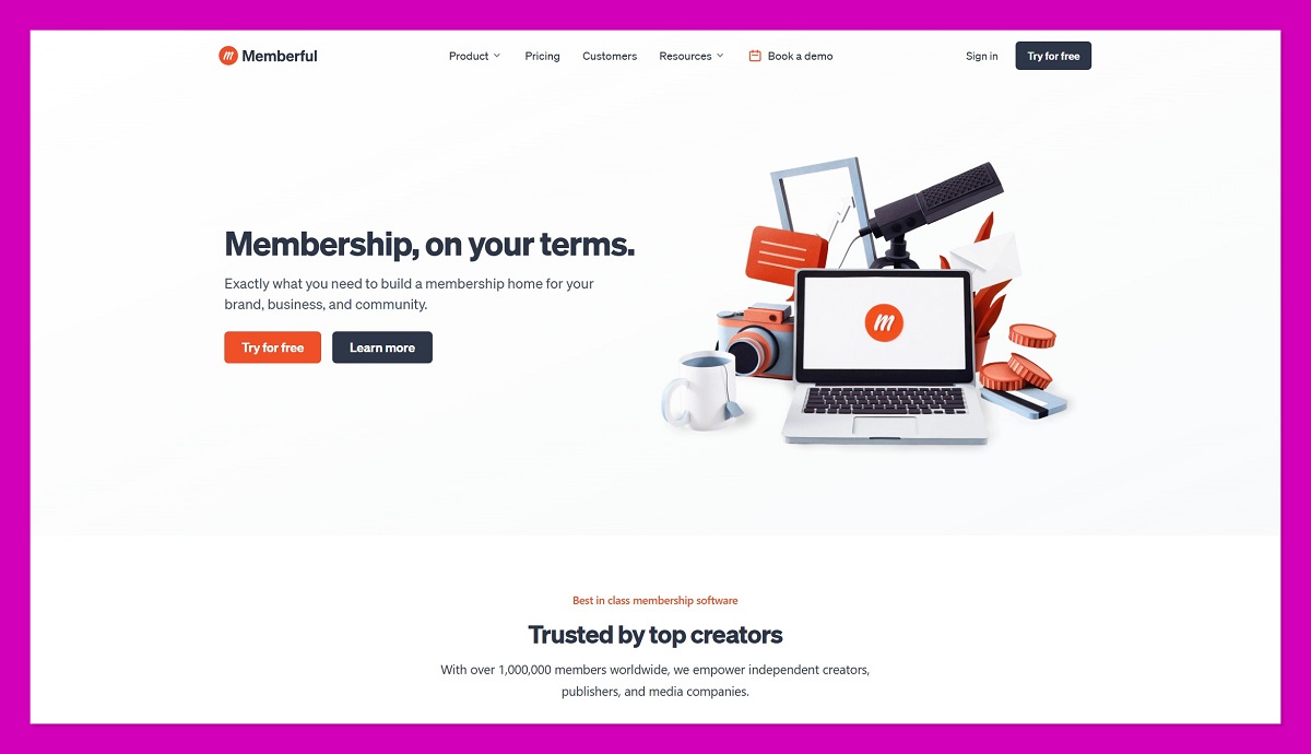 memberful homepage