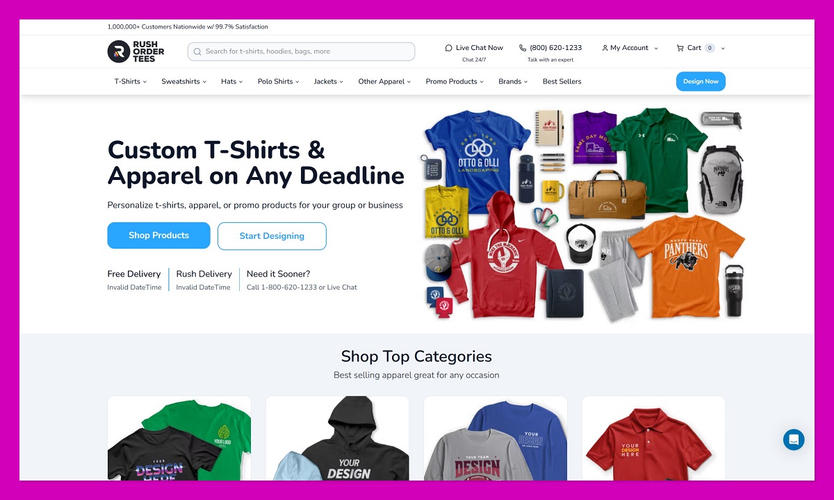 rushordertees homepage