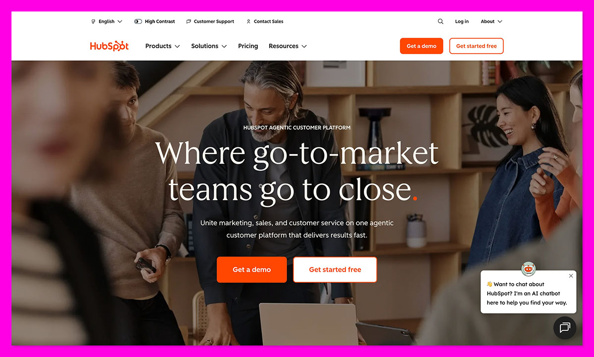 hubspot homepage