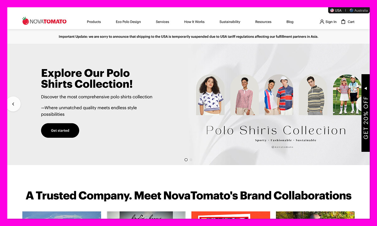 NovaTomato homepage