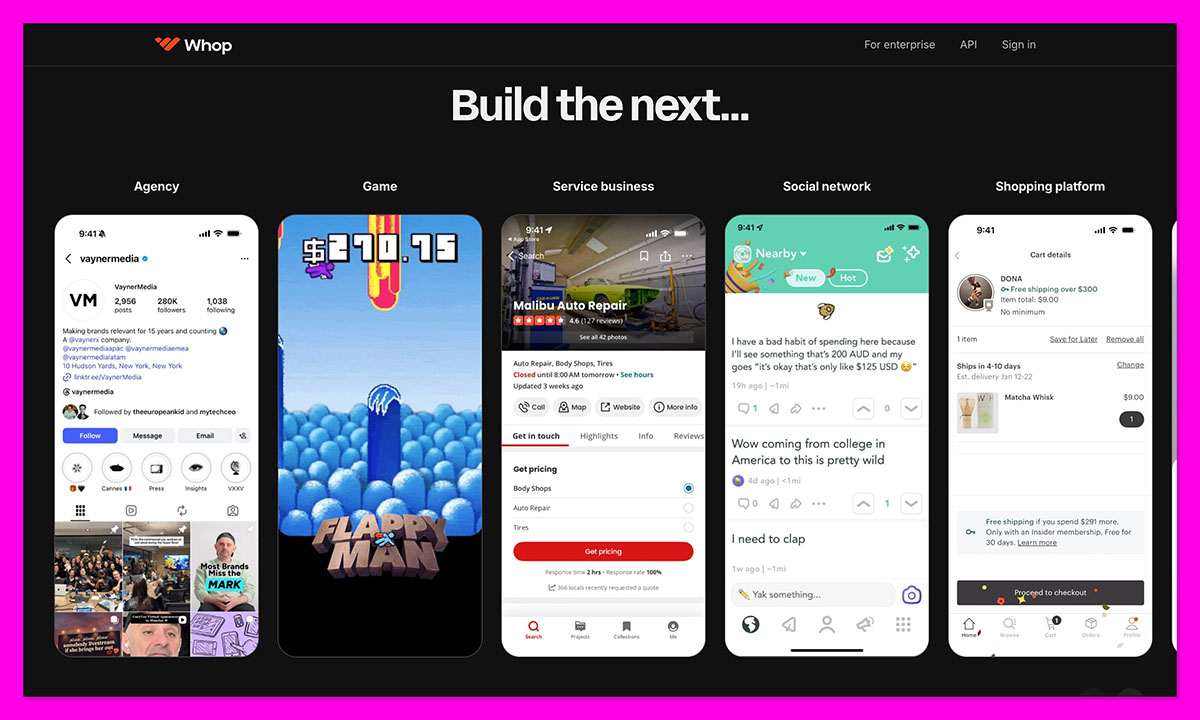 whop homepage