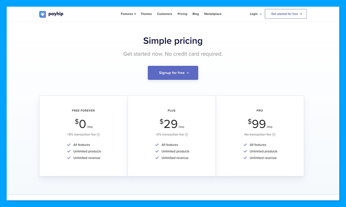 payhip homepage