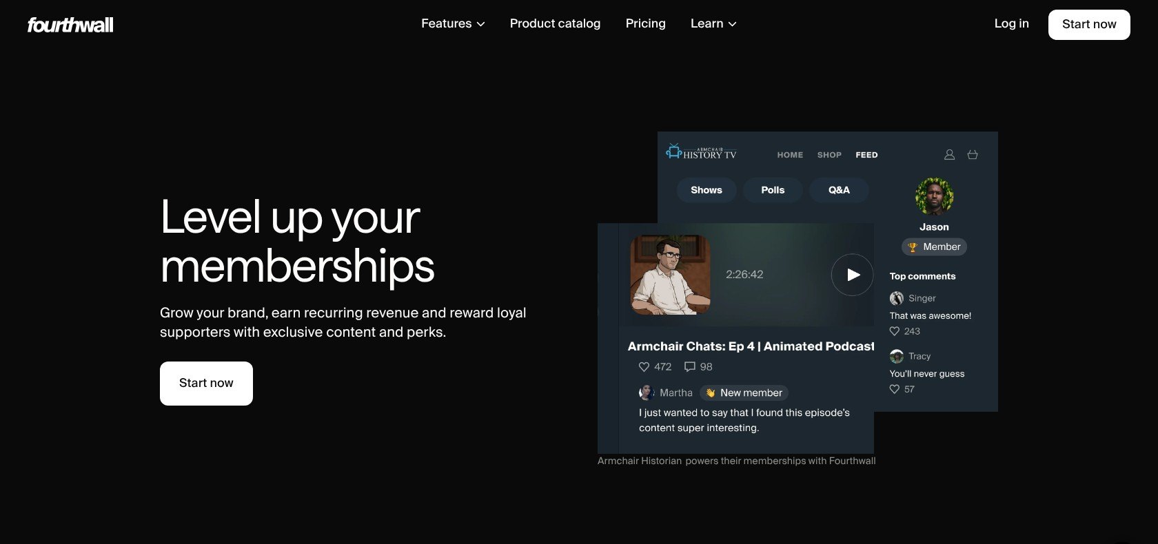 fourthwall memberships for creators